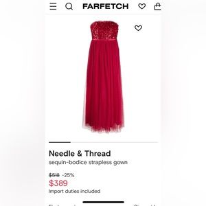 Needle & Thread evening dress